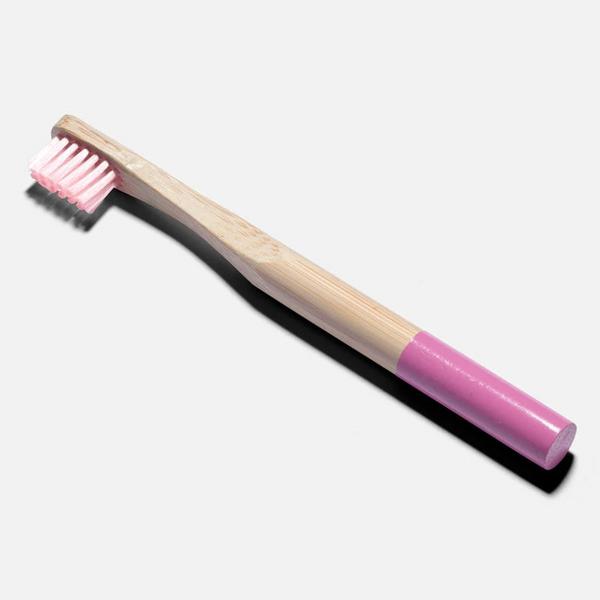  Kids Pastel Pink Bamboo Toothbrush dairy free