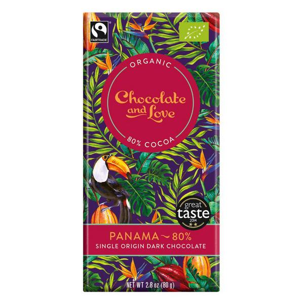 Panama Dark Chocolate 80% Vegan, FairTrade, ORGANIC
