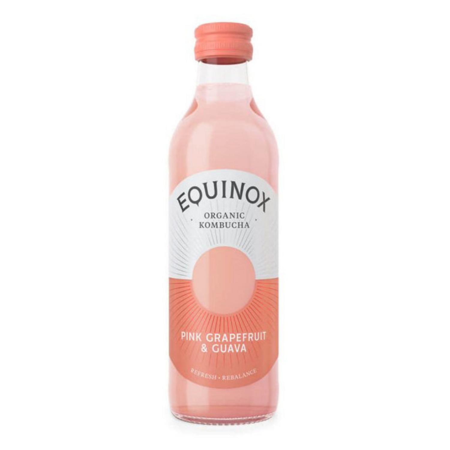 Organic Pink Grapefruit and Guava Kombucha in 275ml from Equinox Kombucha