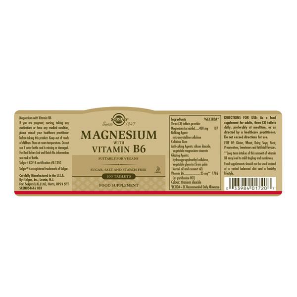 Magnesium Mineral With Vitamin B6 Vegan image 2