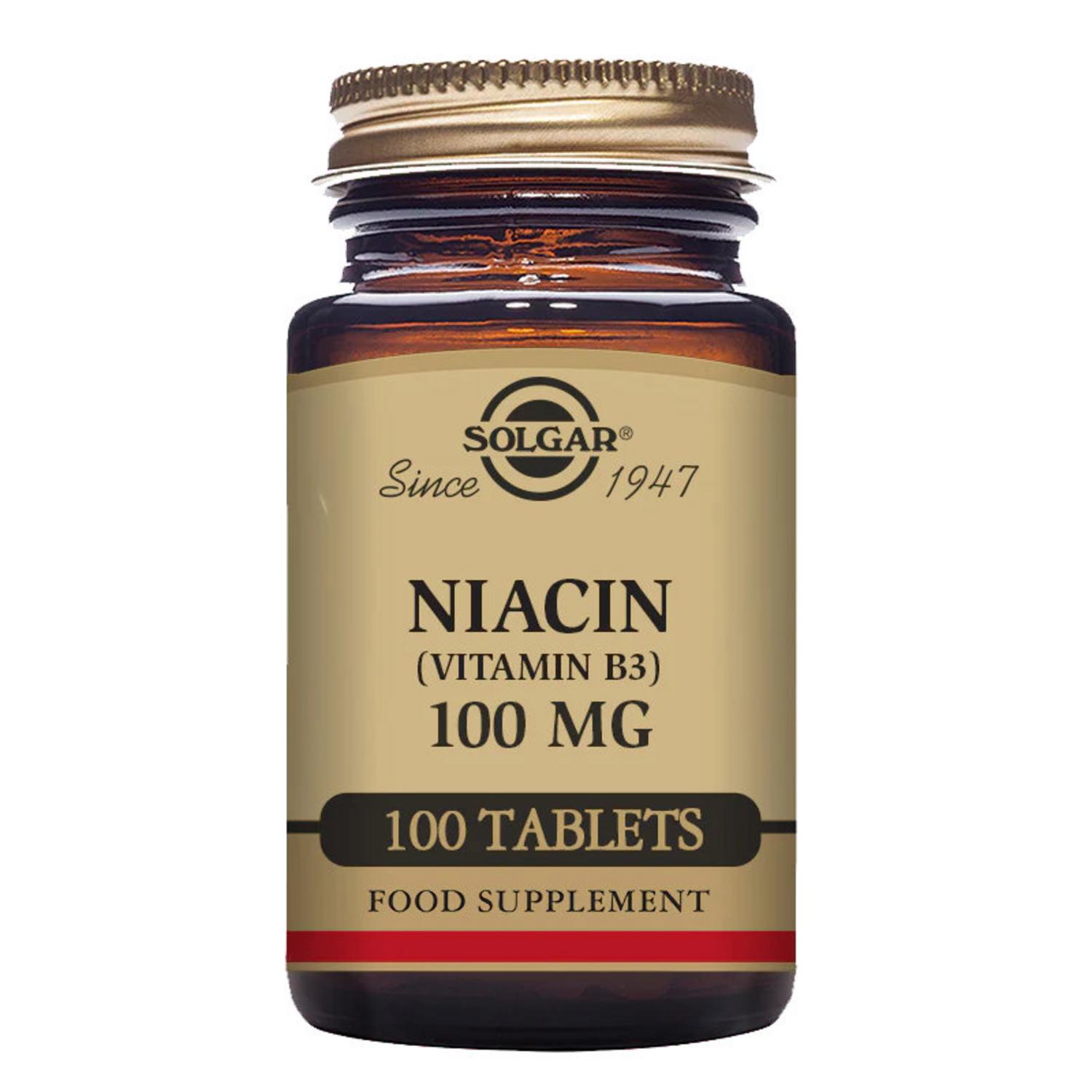 Vitamin B 3 Niacin 100mg in 100tabs from Solgar