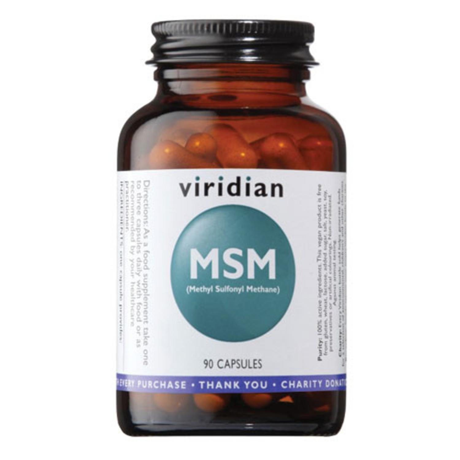750mg MSM Veg Caps Vitamins in 90capsules from Viridian