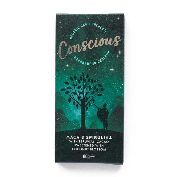 Maca & Spirulina Chocolate Bar Vegan, ORGANIC