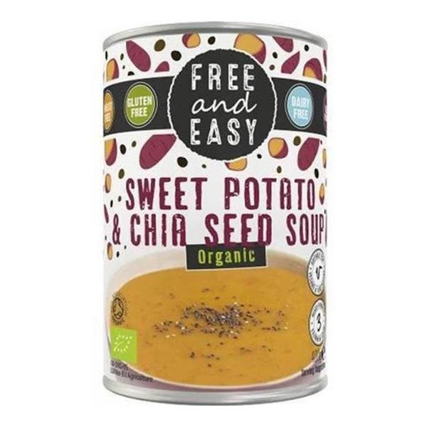 Sweet Potato & Chia Seeds Soup Vegan, ORGANIC