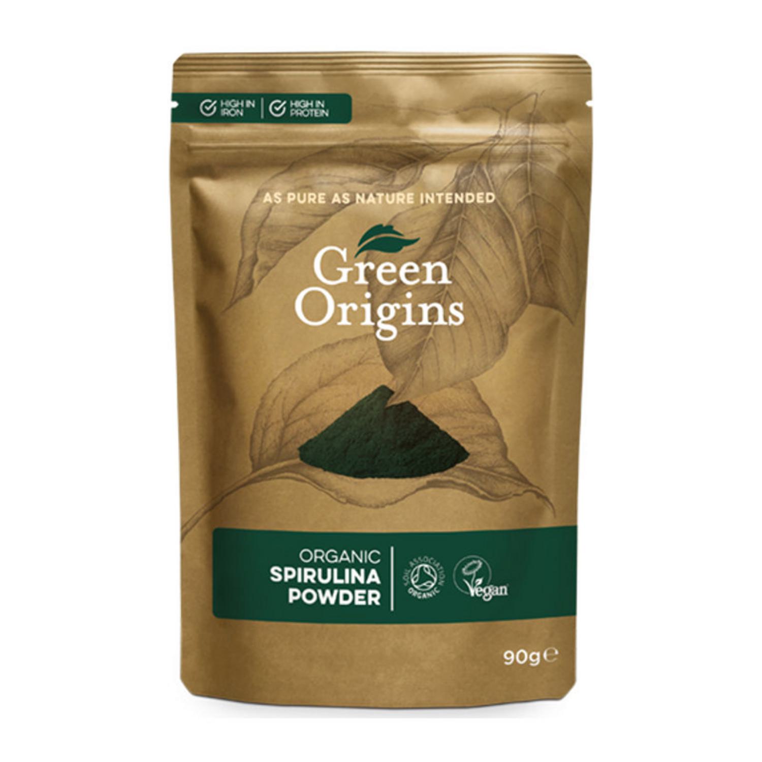 Organic Spirulina Powder in 90g from Green Origins