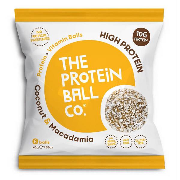 Coconut & Macadamia Protein Balls Gluten Free, no added sugar, wheat free