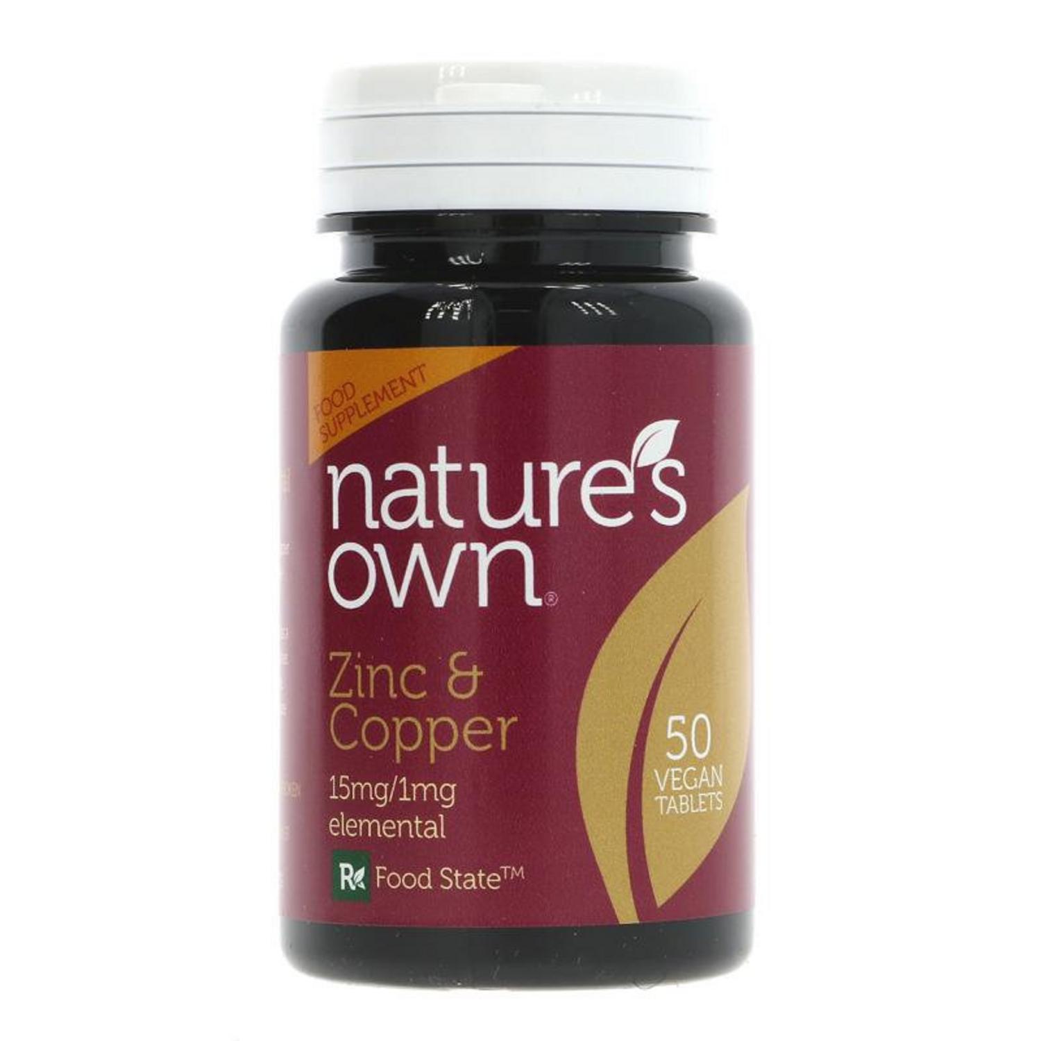 Zinc and Copper Supplement in 50tabs from Nature's Own