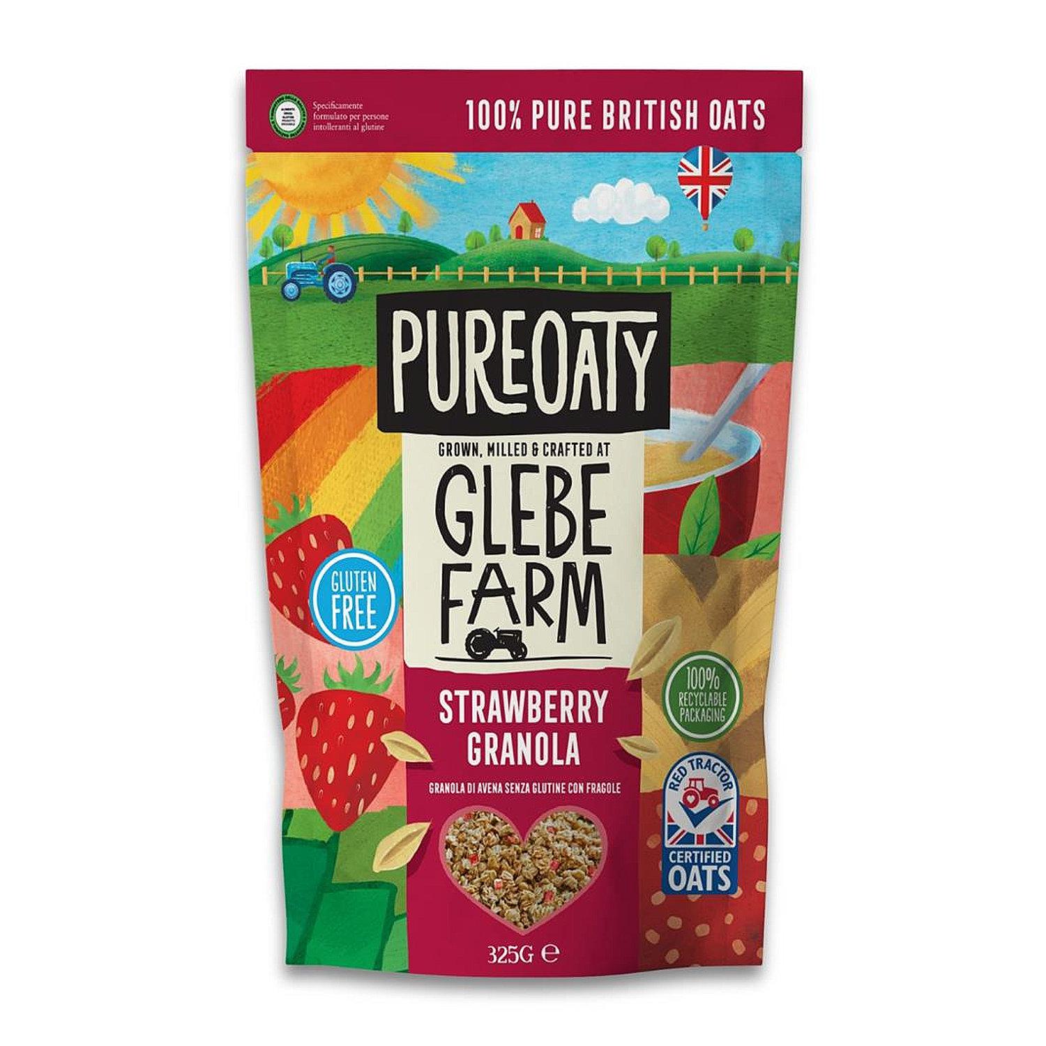 Strawberry Oat Granola in 325g from Glebe Farm