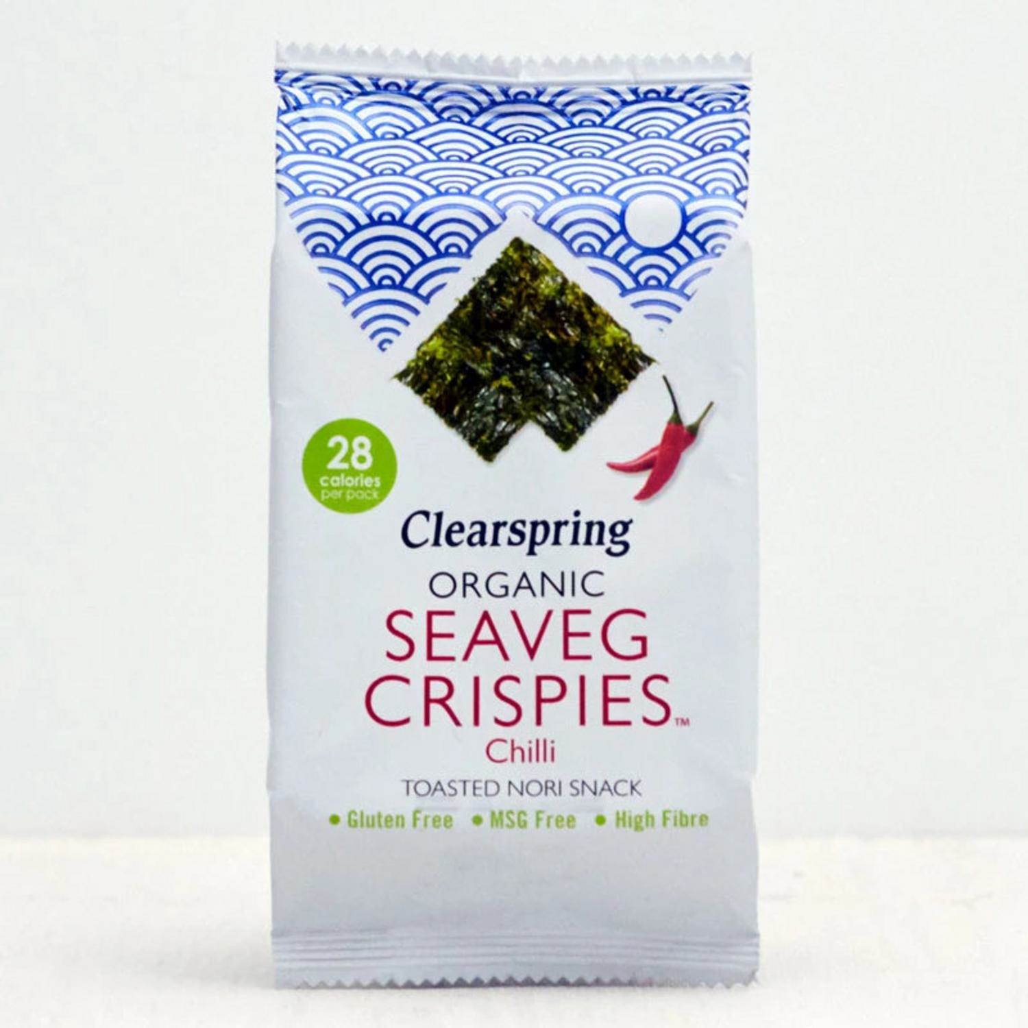 Organic Chilli Seaveg Crispies in 4g from Clearspring