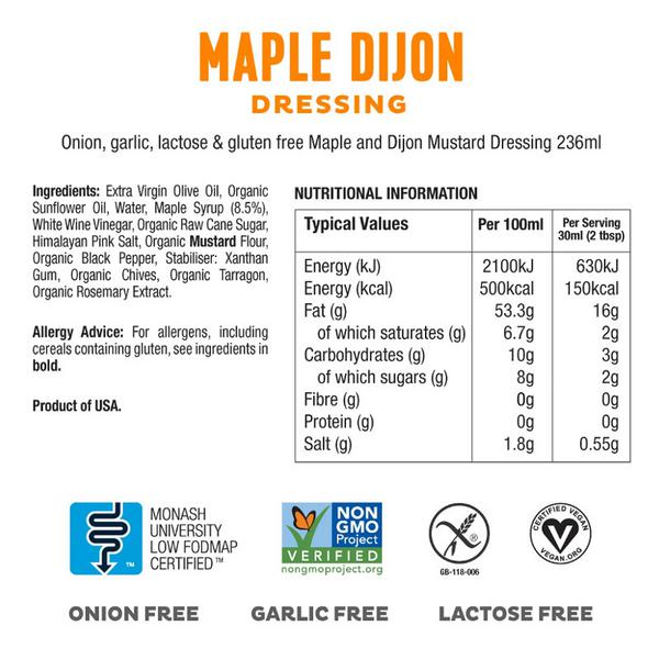 Maple Dijon Salad Dressing Gluten Free, Vegan image 2