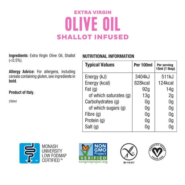 Shallot Infused Extra Virgin Olive Oil Gluten Free, Vegan image 2