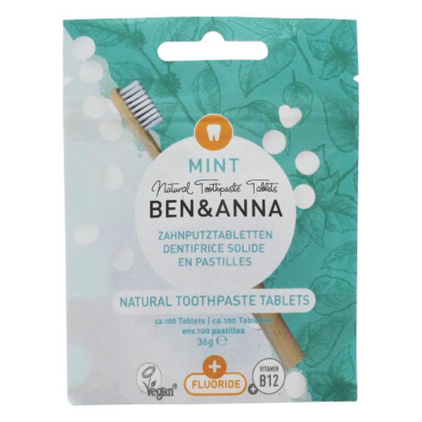 Natural Toothpaste Tablets Mint with Fluoride 