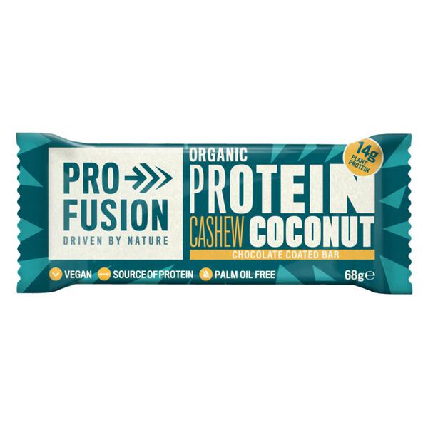  Chocolate Coated Cashew & Coconut Protein Bar Vegan, ORGANIC