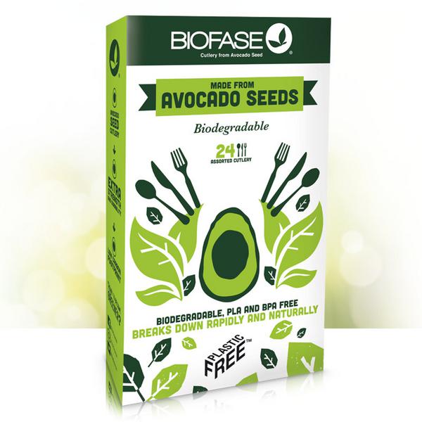  Biofase Avocado Seeds Biodegradable Cutlery Set