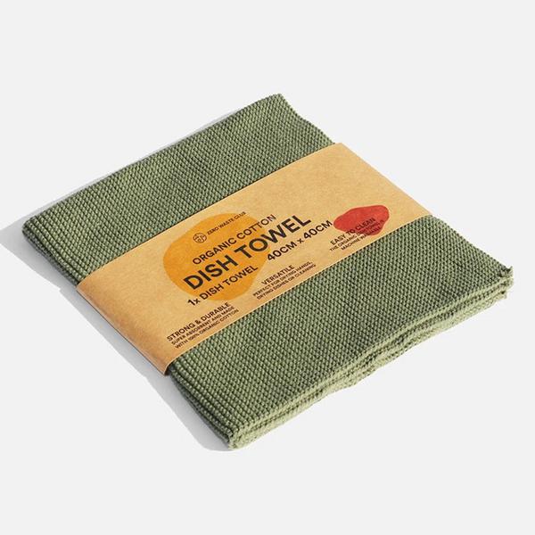  Organic Cotton Dish Towel Olive Green