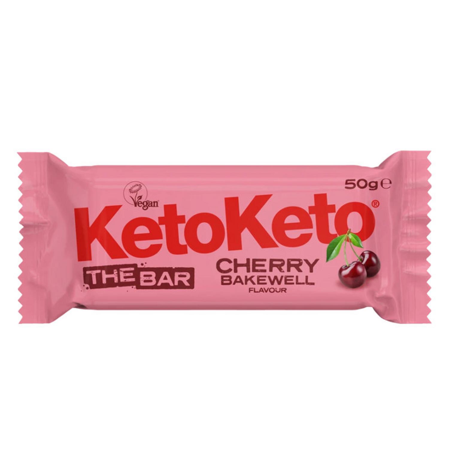 Cherry Bakewell Biscuit Bar in 50g from Keto Keto