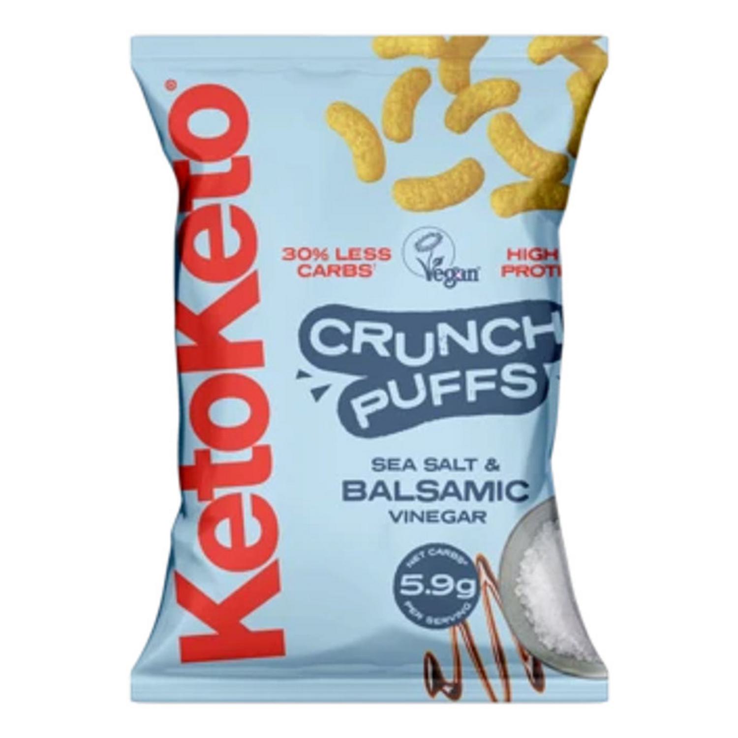 Sea Salt and Balsamic Vinegar Crunch Puffs in 80g from Keto Keto