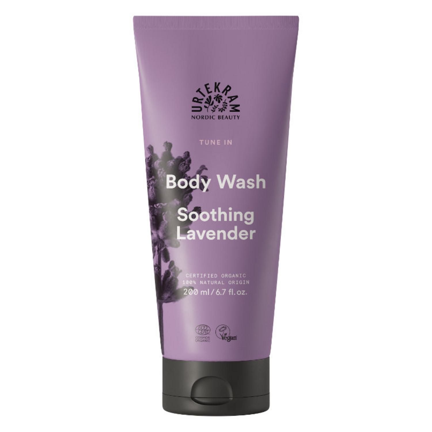 Organic Soothing Lavender Body Wash in 200ml from Urtekram