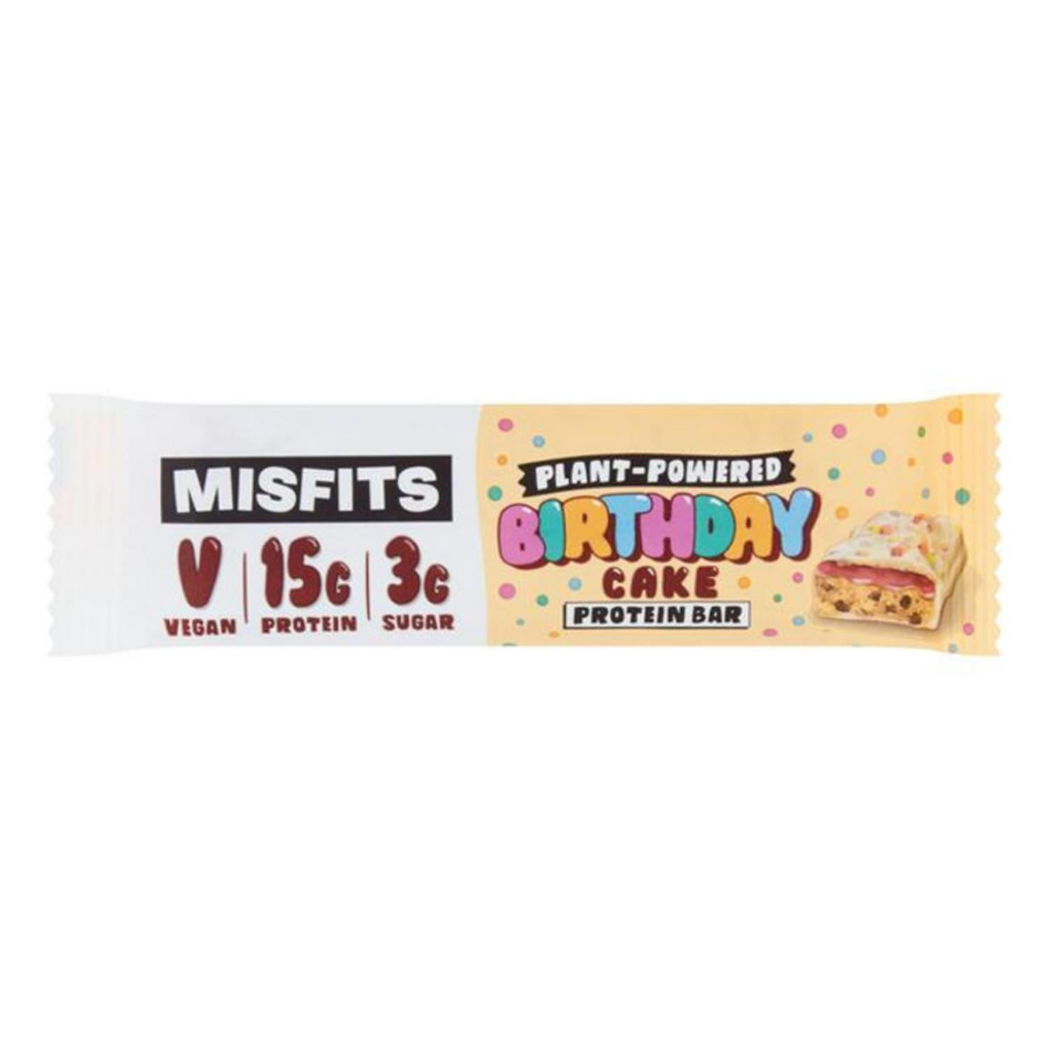 Plant Powered Birthday Cake Protein Bar in 45g from Misfits