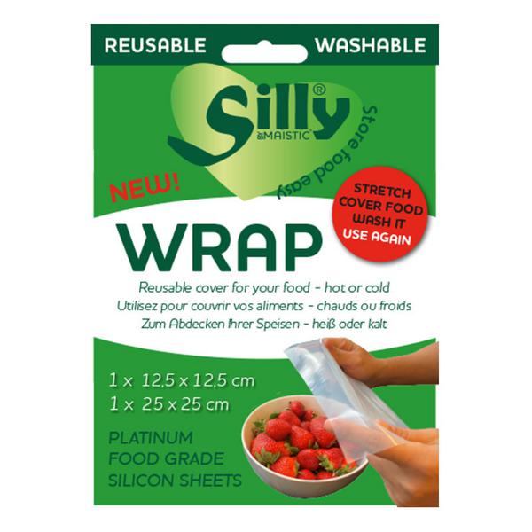  Silly Reusable Silicone Food Wraps 25 x 25 cm and 12.5 x 12.5 cm