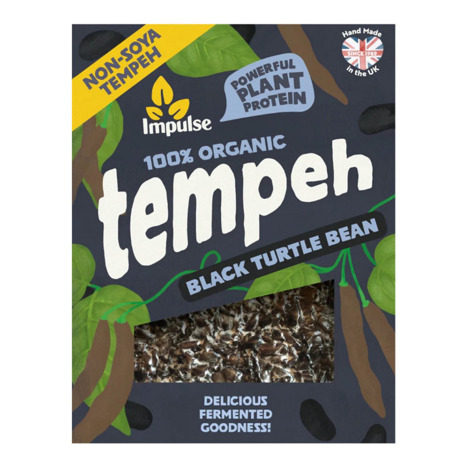 Organic Black Turtle Bean Tempeh in 200g from Impulse Foods