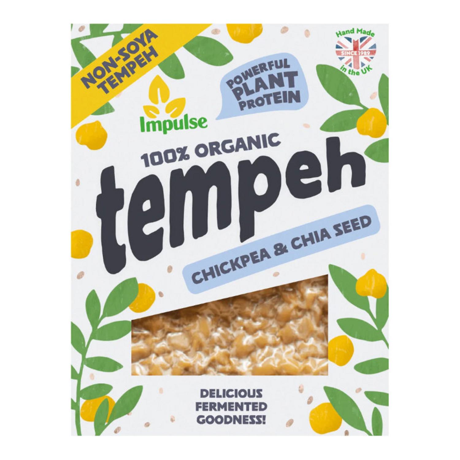 Organic Chickpea Chia Tempeh in 200g from Impulse Foods
