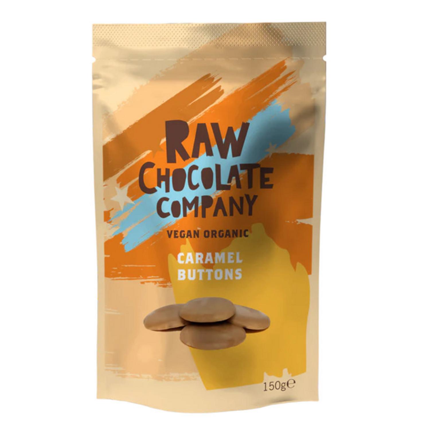 Organic Caramel Buttons in 150g from The Raw Chocolate Company