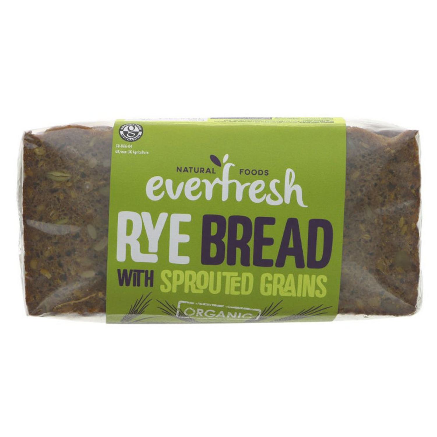 Organic Sliced Sprouted Rye Bread in 380g from Everfresh
