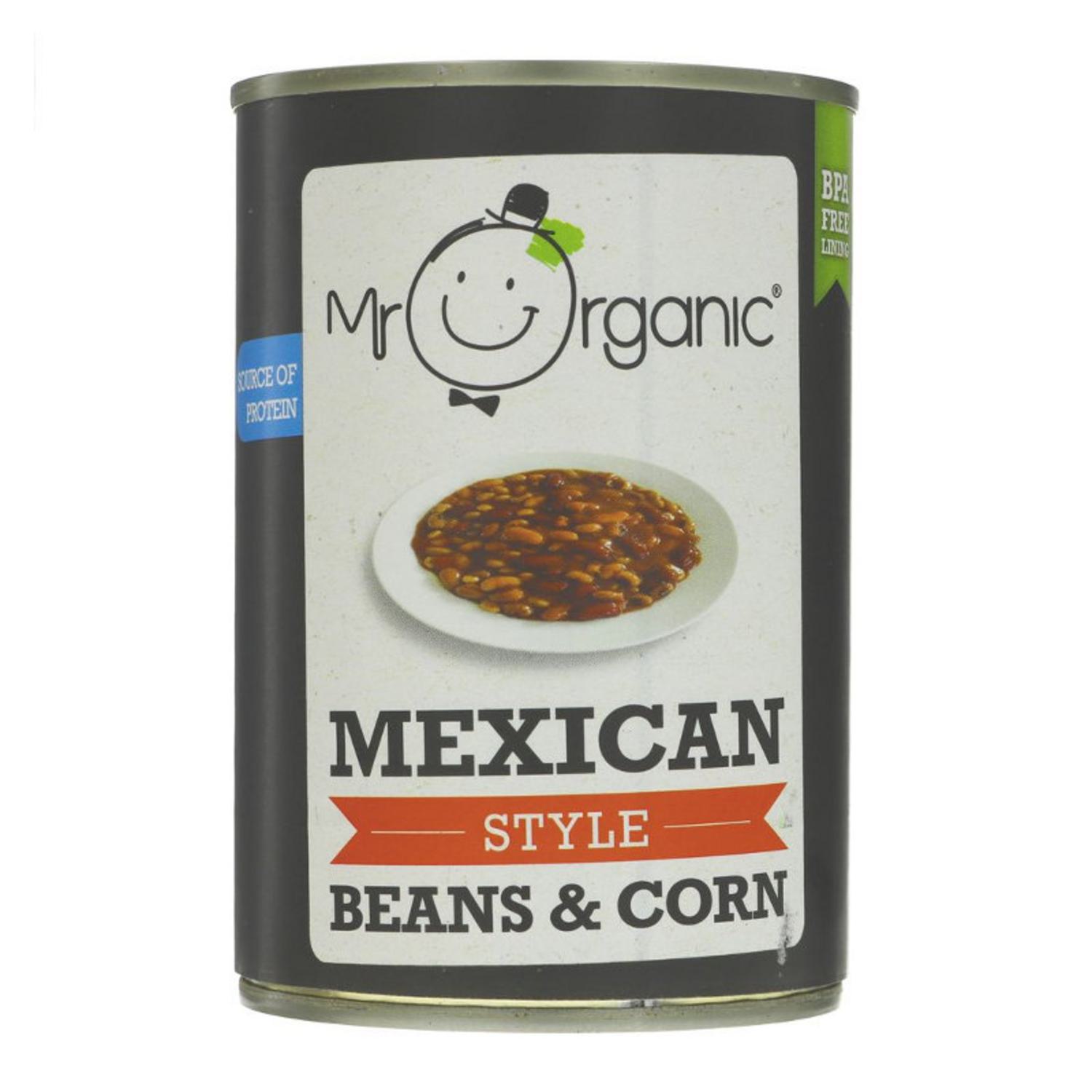 Mexican Style Beans and Corn in 400g from Mr Organic