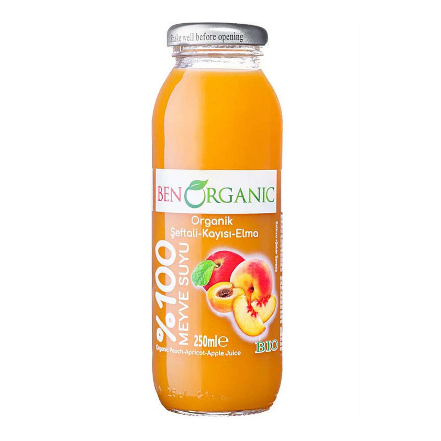 Peach Apricot and Apple Juice in 250ml from Ben Organic