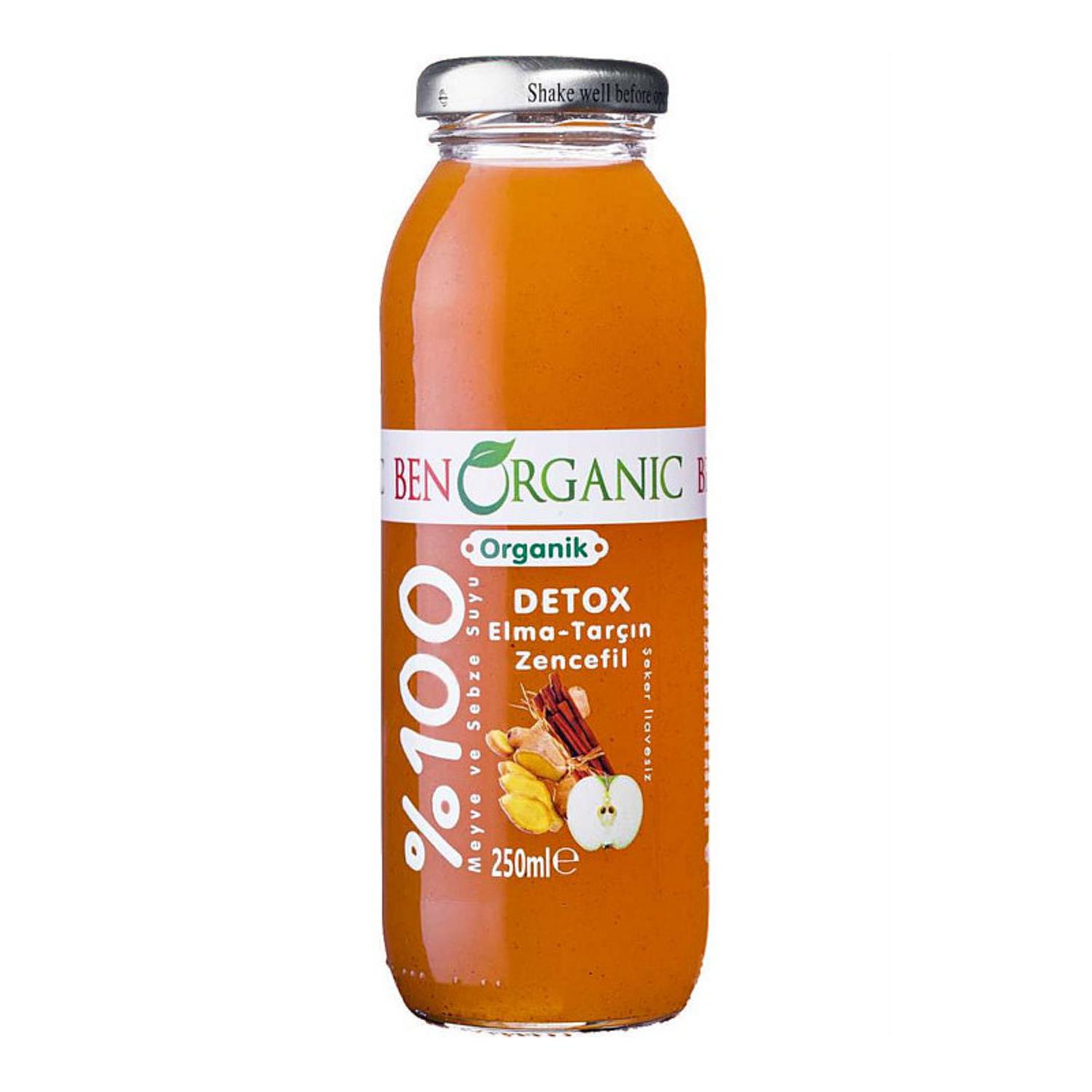 Apple Cinnamon and Ginger Detox Juice in 250ml from Ben Organic