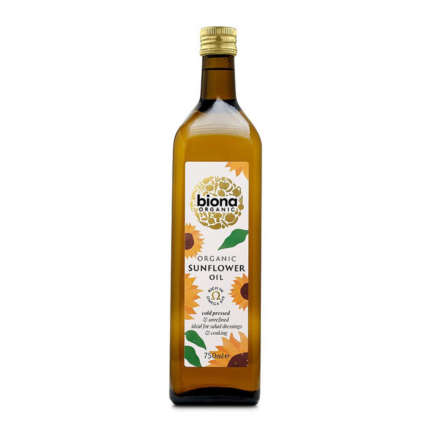 Organic Organic Sunflower Oil Cold Pressed in 750ml from Biona