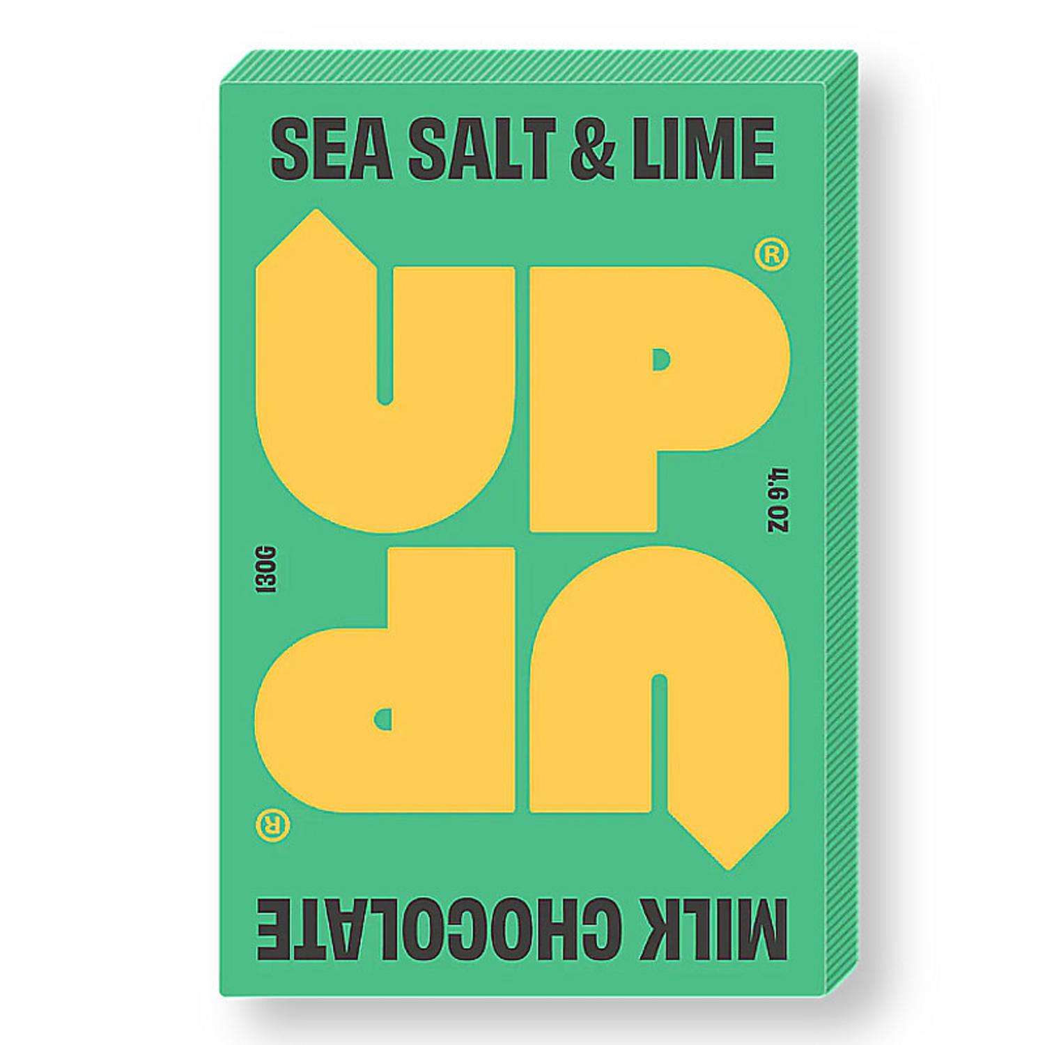 Sea Salt and Lime Milk Chocolate in 130g from UPUP