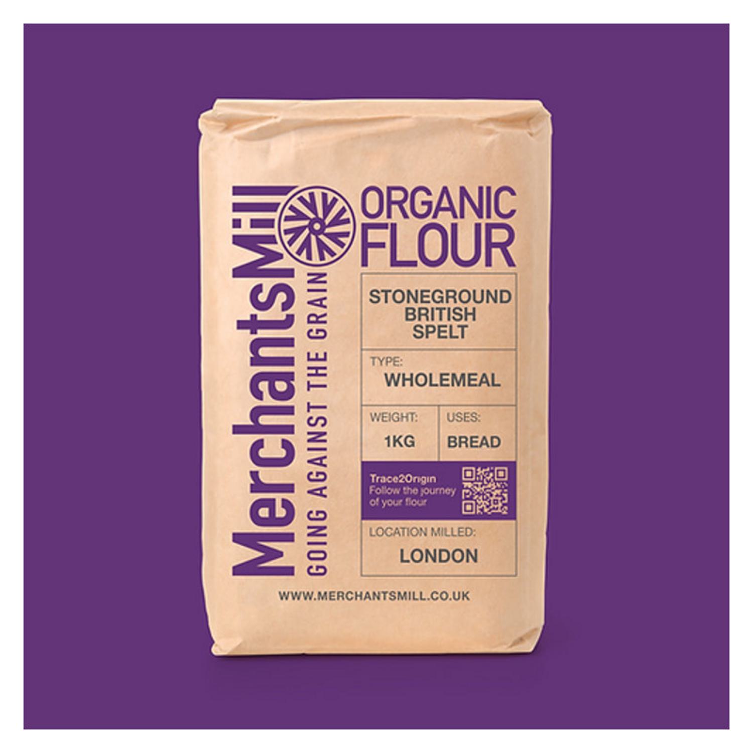 Organic Stoneground Wholemeal Spelt Flour in Kilos from Merchant Mill