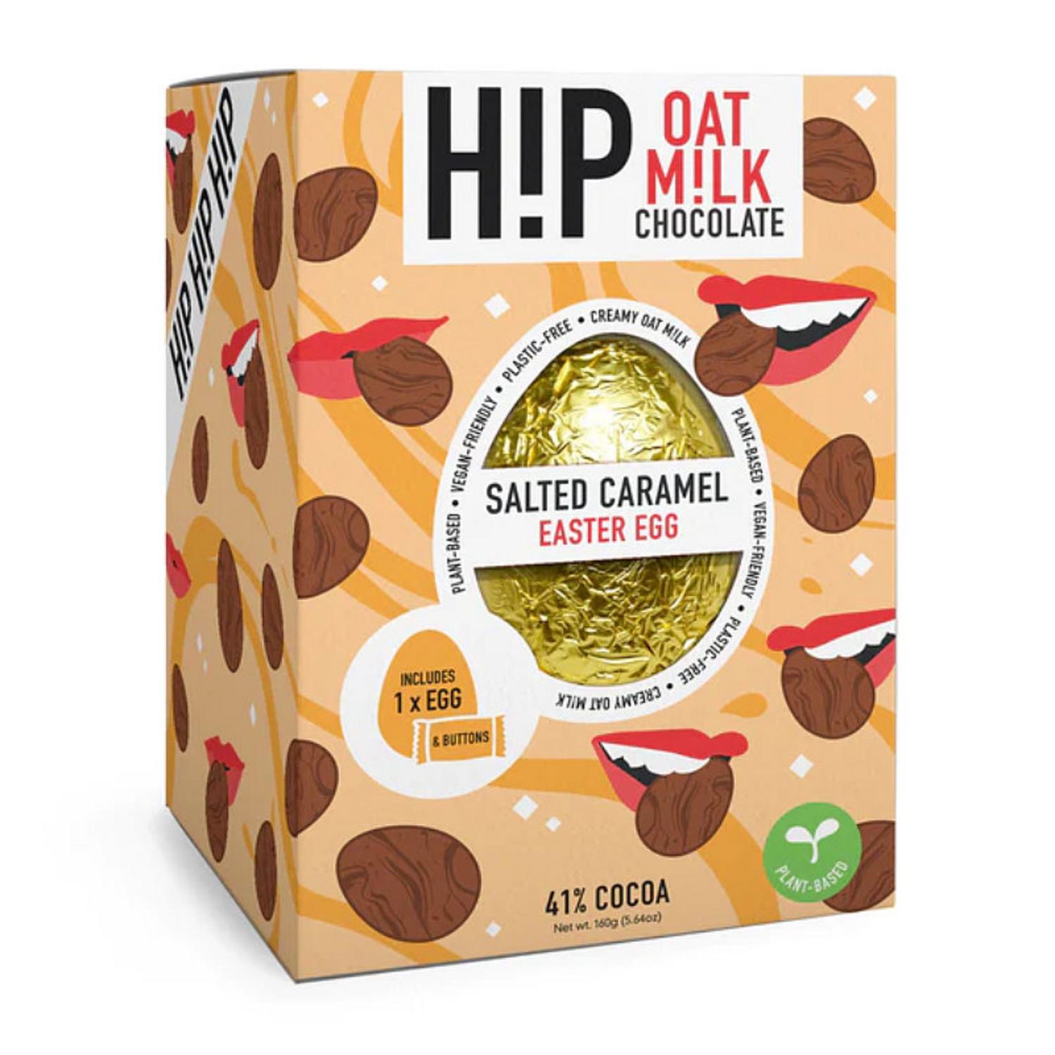 Oat M!lk Chocolate Salted Caramel Easter Egg in 160g from Hip