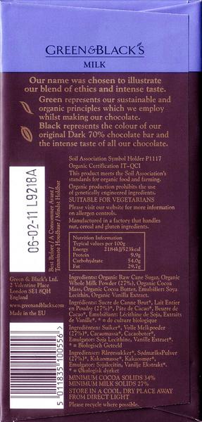  Milk Chocolate 37% ORGANIC image 2