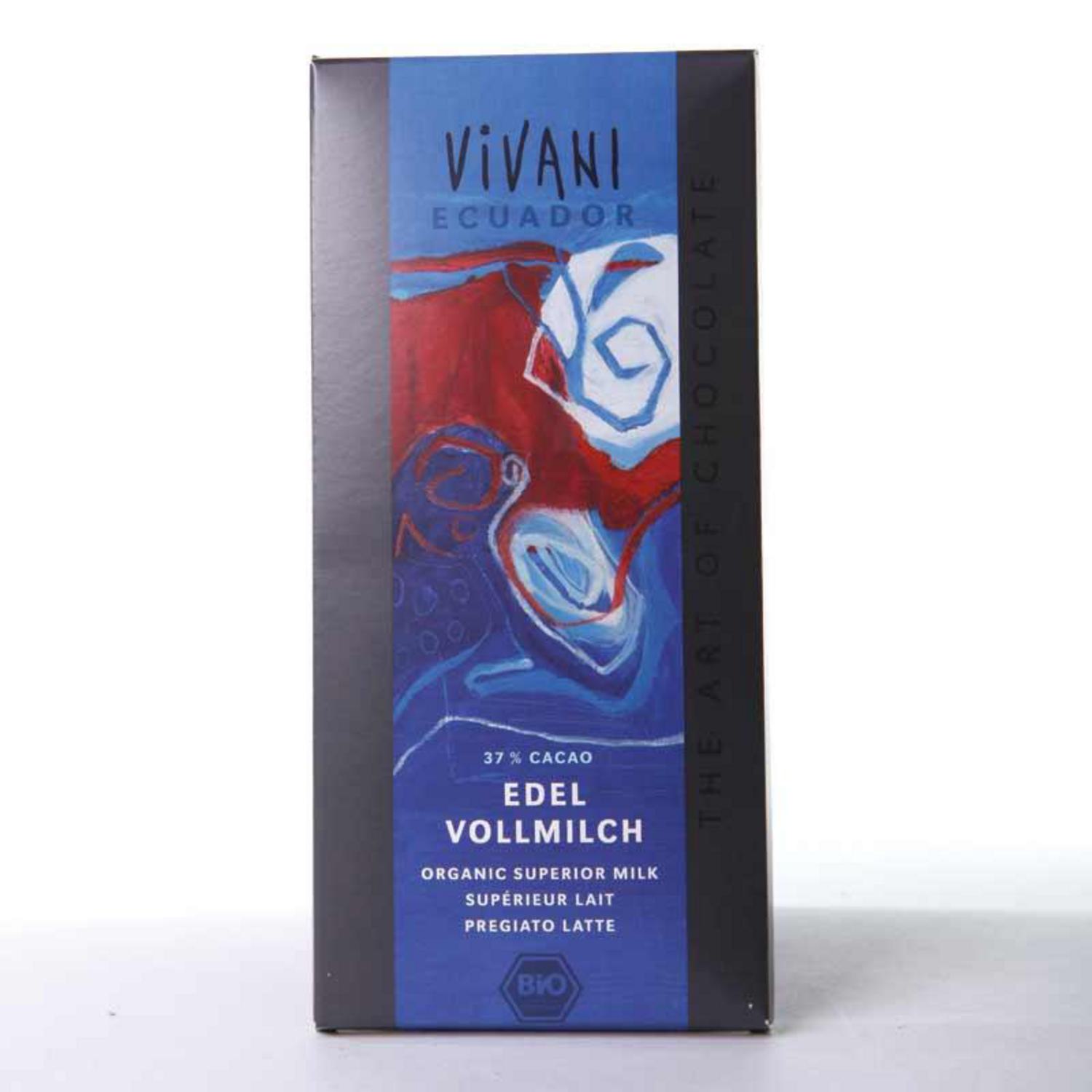 Organic Arriba Milk Chocolate Superior Ecuador in 100g from Vivani