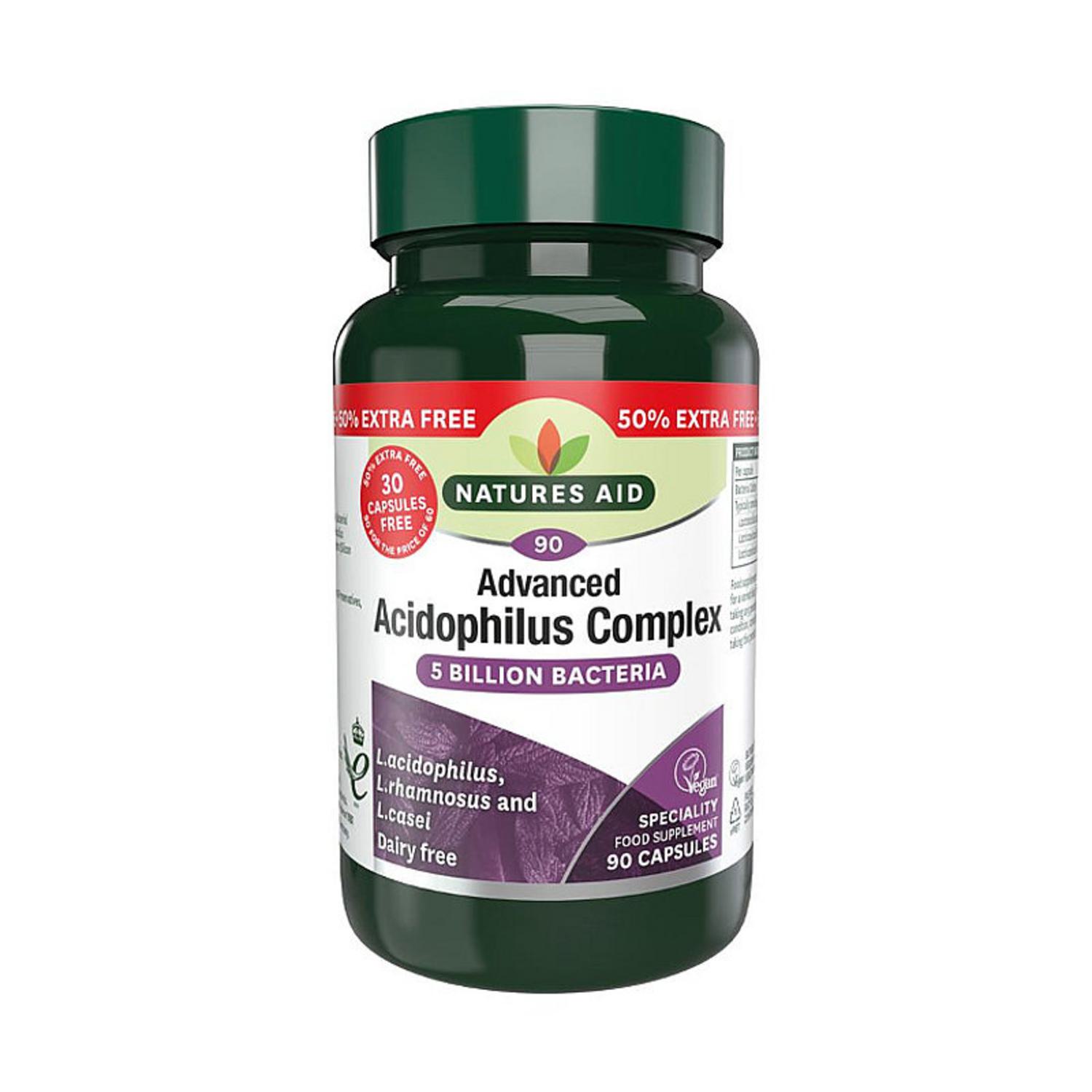 Advanced Acidophilus Complex in 60veg caps from Natures Aid