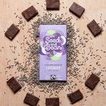 Picture of Lavender Dark Chocolate 72% dairy free, FairTrade, ORGANIC