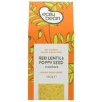 Picture of Red Lentil & Poppy Seed Crackers Vegan
