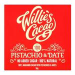 Picture of Pistachio & Date Dark Chocolate Bar no added sugar, Vegan