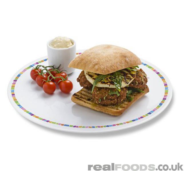 Falafel Burger with Grilled Halloumi