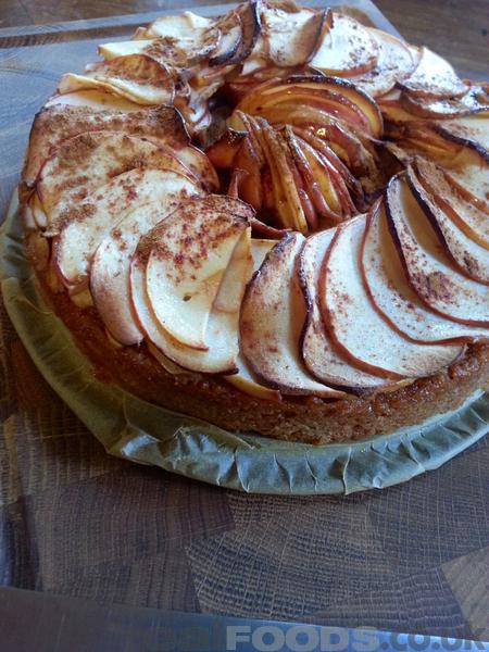 Gluten Free Vegan Cinnamon Apple Polenta Cake Recipe