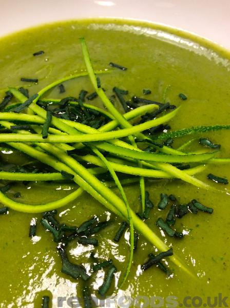 Nutritious Alkalising Courgette Basil And Spirulina Soup Recipe