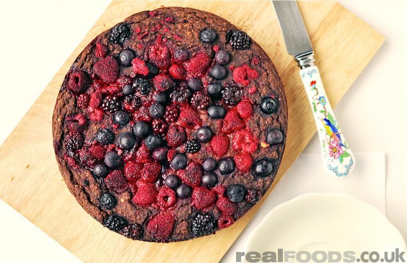 Vegan Dark Chocolate Forest Fruit Cake Recipe