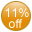 11% Off promotion sticker