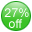 27% Off promotion sticker