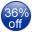 36% Off promotion sticker
