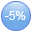 5% Off promotion sticker