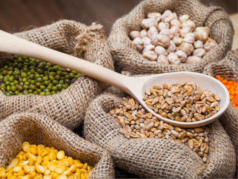 Bags of pulses and grains